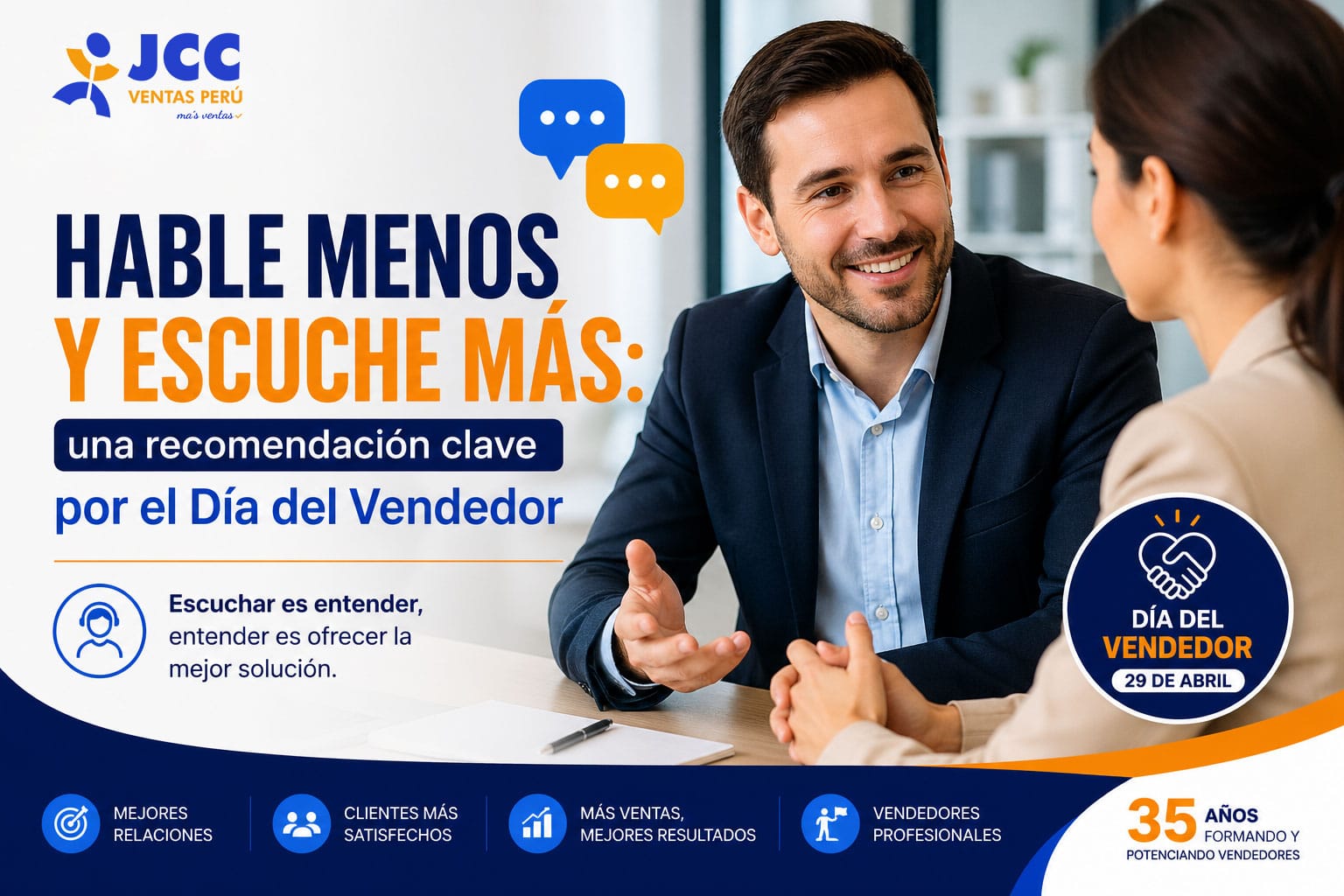 Hable menos y escuche más: una recomendación clave por el Día del Vendedor